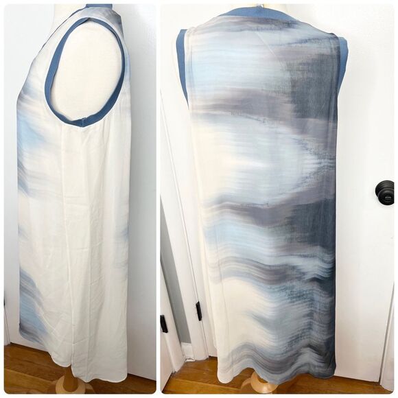 Lisa Rinna Collection Tulip Hem Sleeveless Tunic Small Chiffon Dress - Picture 5 of 7